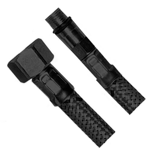 Aqualine Flexibilní nerezová hadice M10x3/8", 40cm, černá mat