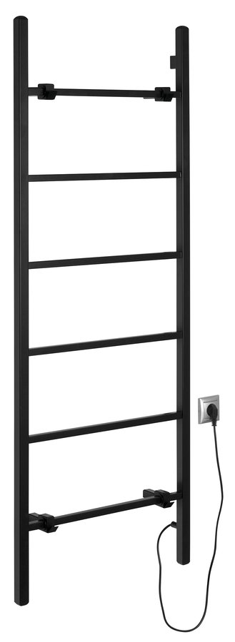 Sapho BARBO elektrický sušák ručníků; hranatý; 600x1600mm; 160 W; černá mat