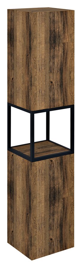 Levně Sapho SKARA skříňka 35x171x32cm, 2x dvířka, levá/pravá, černá mat/dub Collingwood
