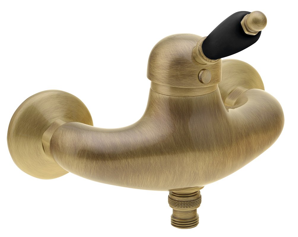 Sapho KIRKÉ BLACK nástěnná sprchová baterie; černá páčka; bronz