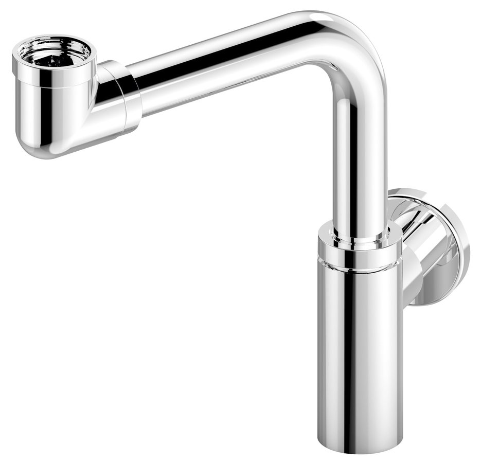 Sapho Umyvadlový sifon šetřící místo; 5/4" odpad 32mm; kulatý; chrom