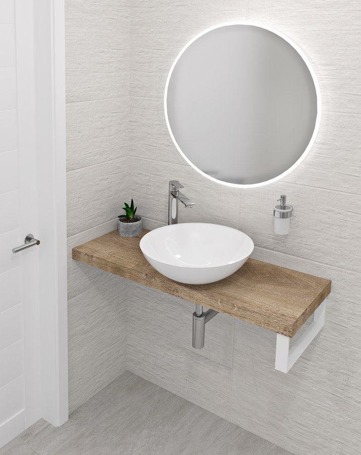 Sapho AVICE deska pod umyvadlo 170x36cm, tl.5cm, dub Rover