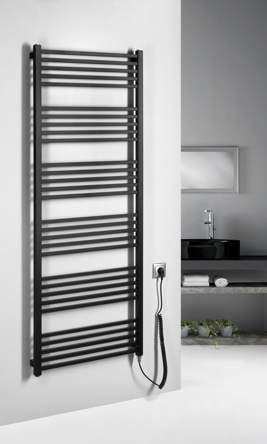 Sapho METRO-E elektrické otopné těleso rovné 600x1620mm; 800 W; černá mat