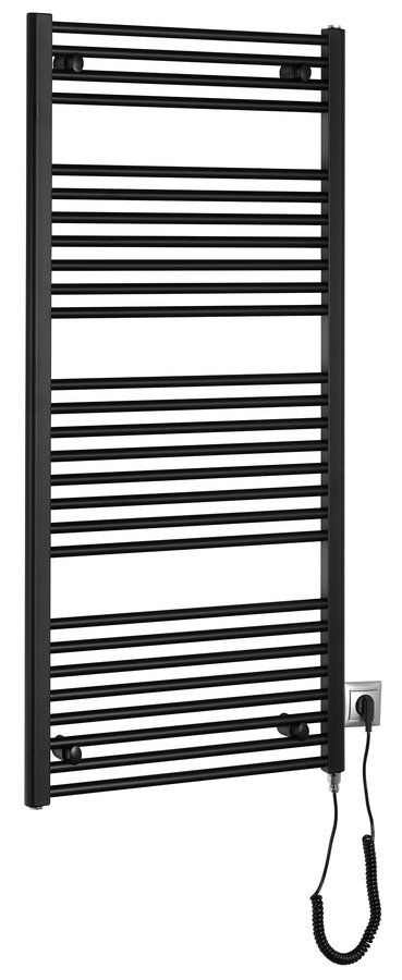 Aqualine DIRECT-E elektrické otopné těleso rovné 600x1320 mm; 600 W; černá