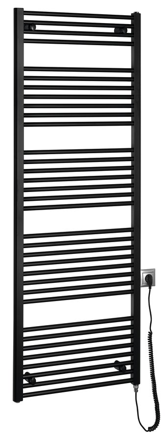 Aqualine DIRECT-E elektrické otopné těleso rovné 600x1680 mm; 800 W; černá