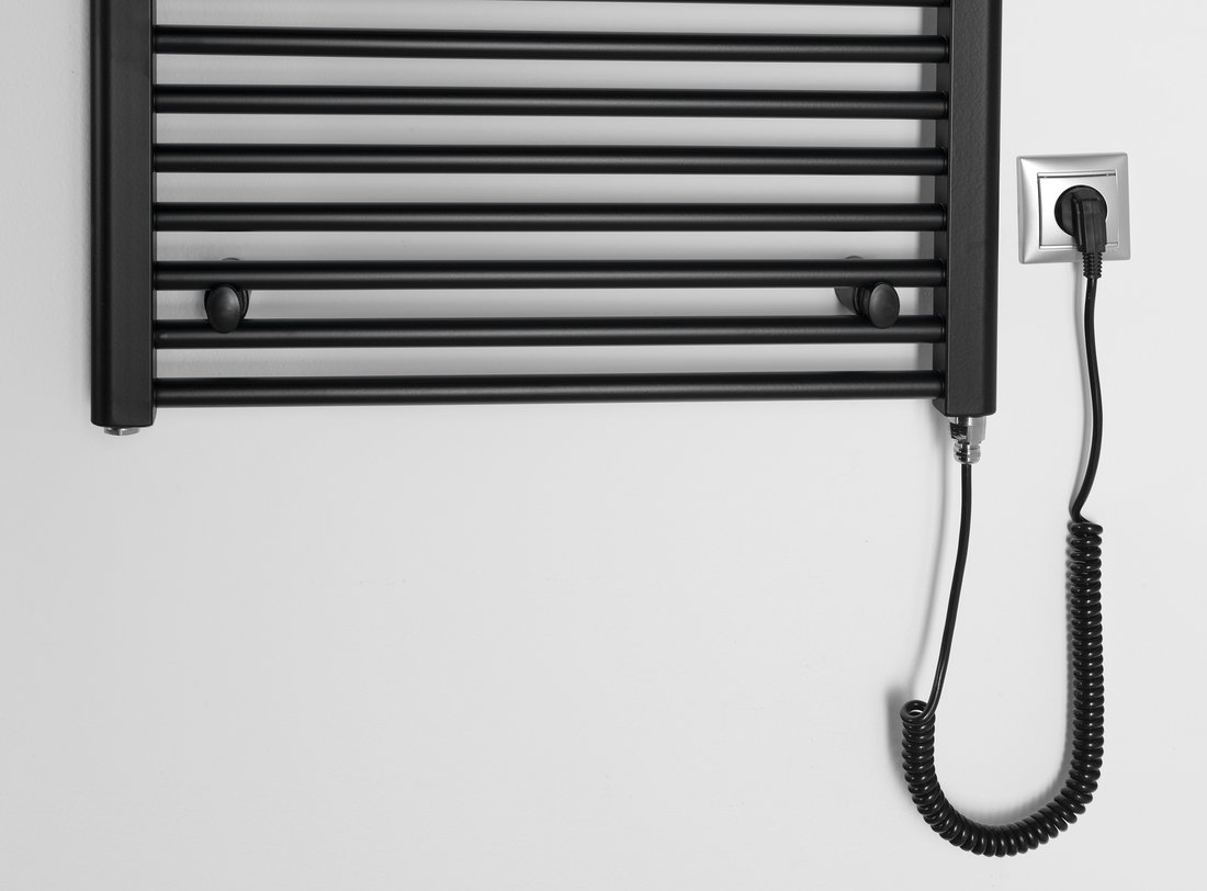 Aqualine DIRECT-E elektrické otopné těleso rovné 600x960 mm; 400 W; černá