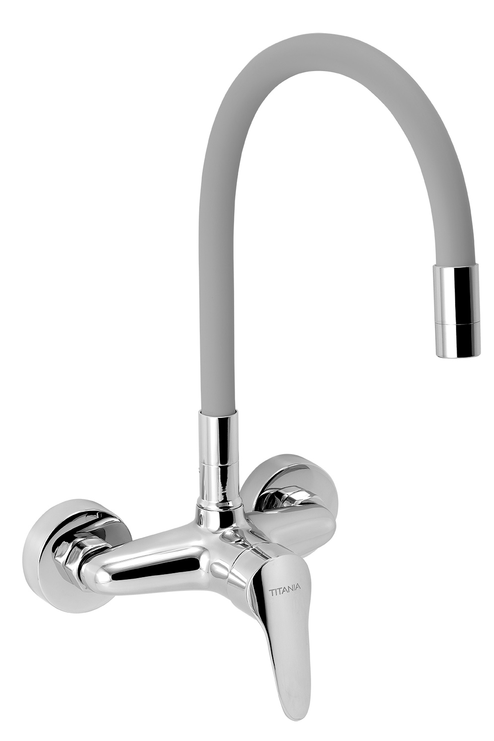 Novaservis Dřezová baterie s elastickým ramenem 150mm, stříbrošedá-chr.