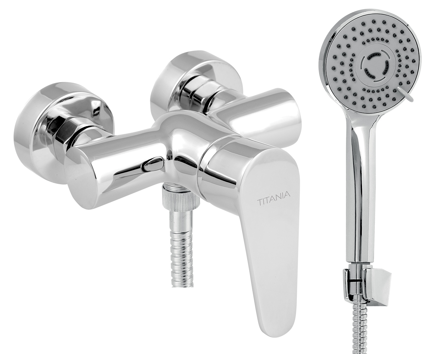 Novaservis Sprchová nástěnná baterie Titania Fresh ECO, 100 mm, chrom