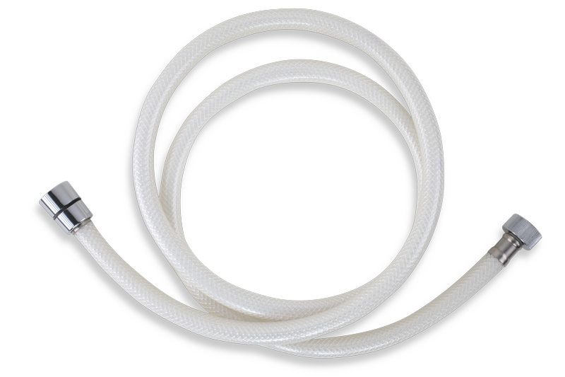 Novaservis Plastová hadice 150 cm bílá-chrom