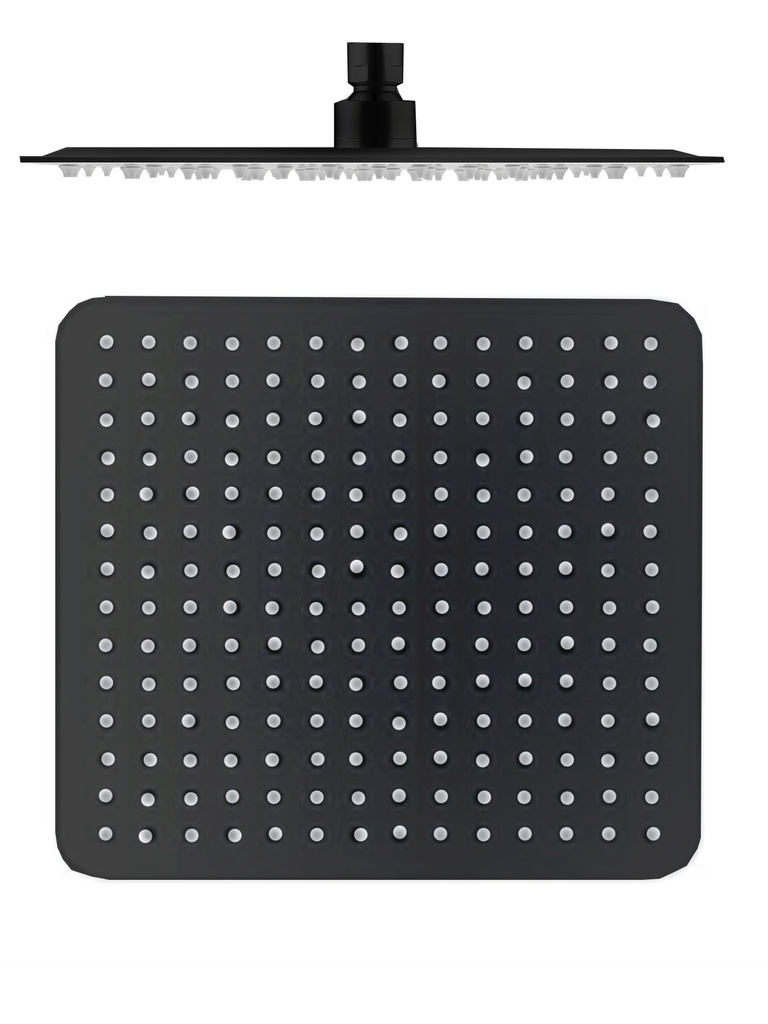 Levně RAV Slezák Hlavová sprcha hranatá kovová 30x30 cm černá matná KS0004CMAT