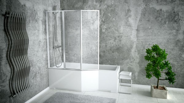Levně BESCO Olsen Spa ESTE VANEST15P - Asymetrická vana ESTE