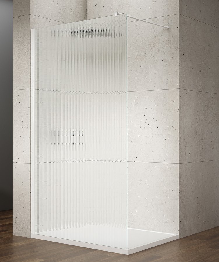 Gelco VARIO WHITE jednodílná sprchová zástěna k instalaci ke stěně, sklo nordic, 1200 mm