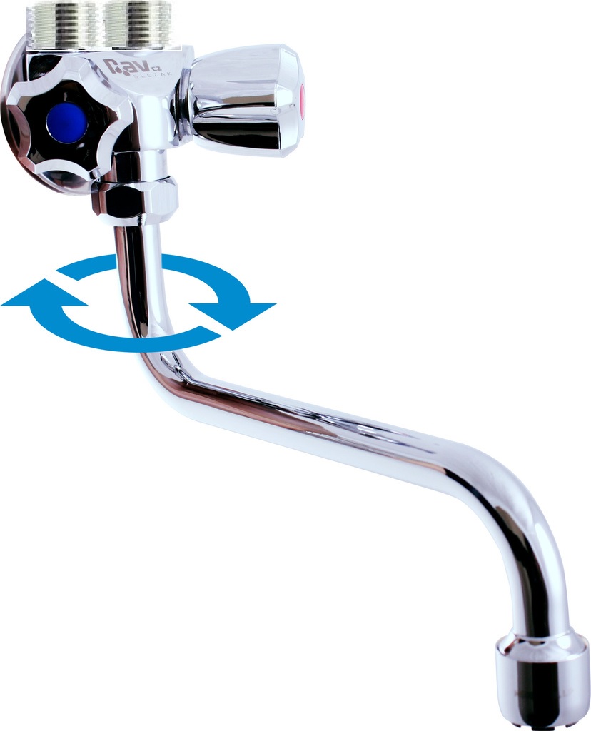 RAV Slezák Slezák Rav EN001.1/21 kohoutková umyvadlová/dřezová baterie ze zdi, pro propojení baterie a ohřívače trubičkami (baterie má dva vnější závity 3/8")