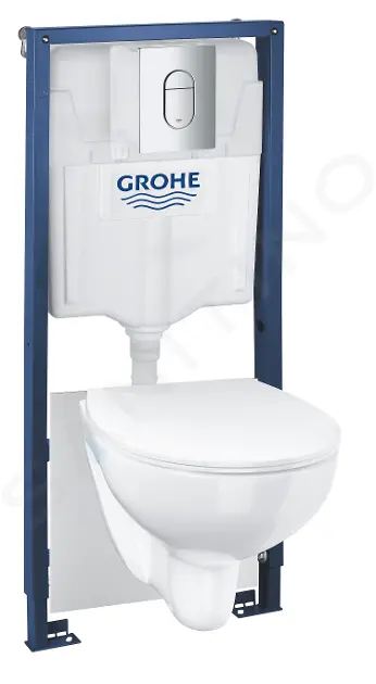 Grohe 39902000 - Set předstěnové instalace, klozetu Euro Ceramic a sedátka softclose, tlačítko Arena Cosmopolitan, chrom