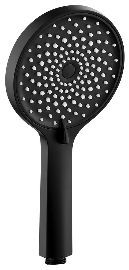 Levně Sapho Ruční masážní sprcha, 4 režimy sprchování, silikon trysky, průměr 123mm, černá mat