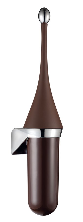 Levně MARPLAST COLORED WC štětka závěsná, ABS, Soft Touch, hnědá