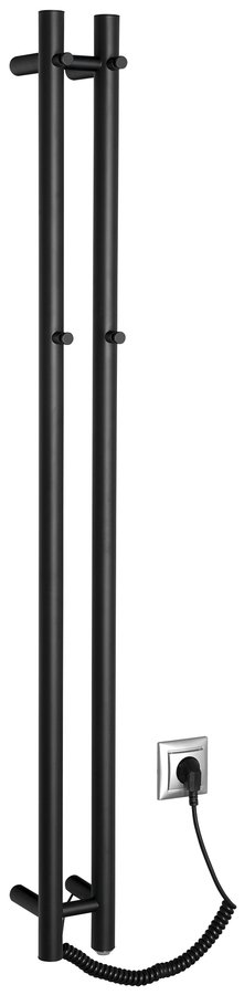 Sapho PAPINADO elektrický sušák ručníků 109x1200mm; 40W; černá mat