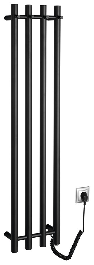 Sapho PAPINADO elektrický sušák ručníků 263x1200mm; 85W; černá mat