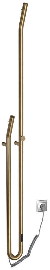 Sapho DUOPASSO elektrický sušák ručníků s časovačem; 122x1700mm; 45 W; zlato mat