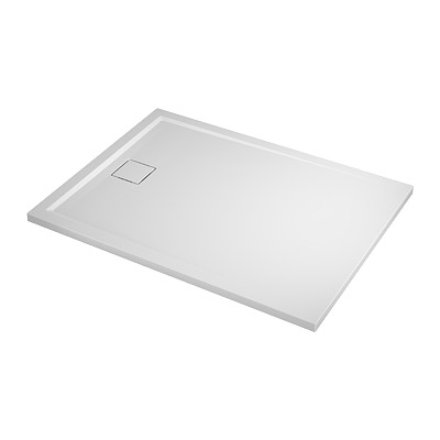 Levně RONAL LIVADA W20AS07014004; 70x140x3;7 cm; obdelníková sprchová vanička z litého mramoru; bílá; sifon na kratší straně vaničky (Sanswiss)