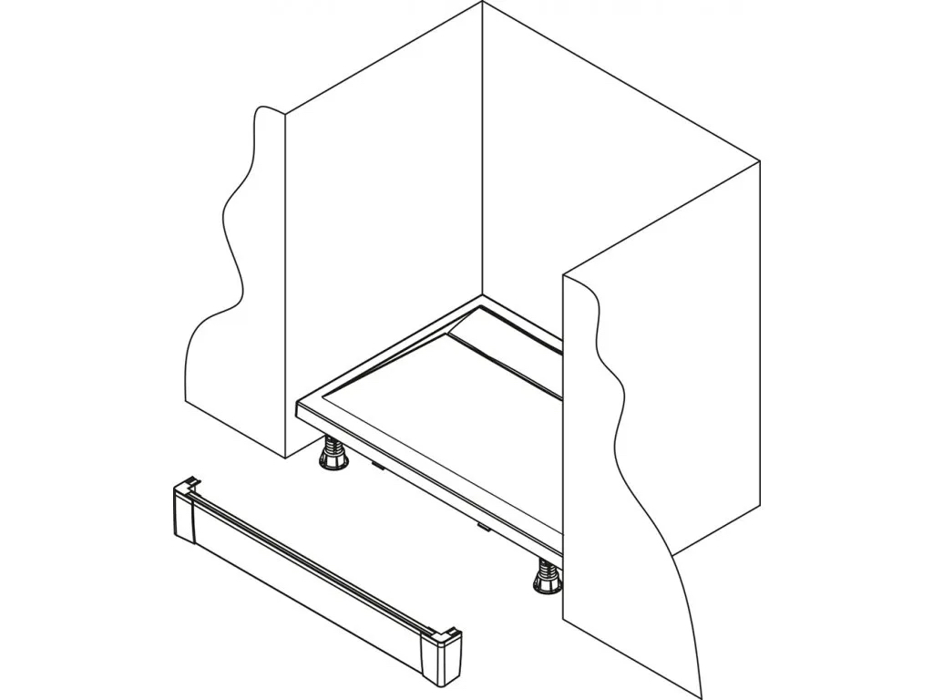 Ronal PWII07004 Přední panel hliníkový pro čtvercovou vaničku 70 cm - bílý (Sanswiss)