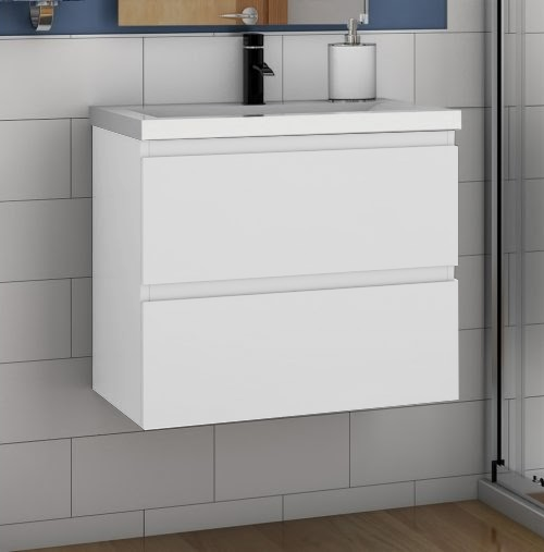 Levně Stacato FLEUR LINE 50 bílá skříňka 51 x 53 cm komplet s keramickým umyvadlem
