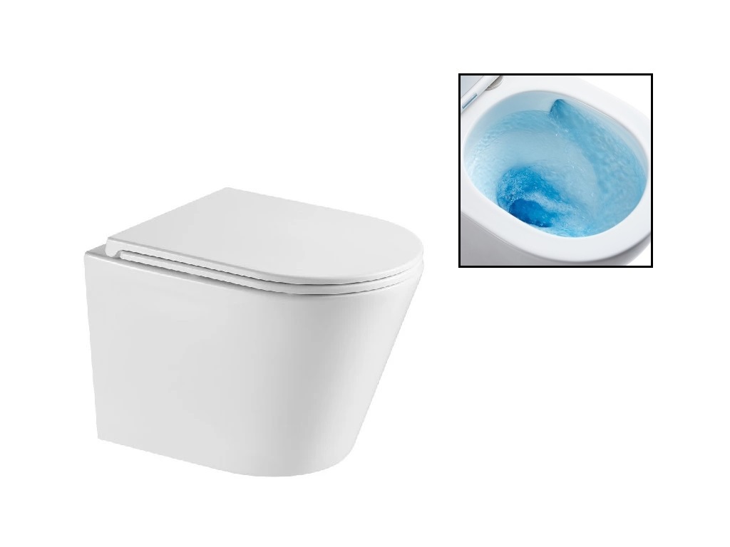 Olsen spa Závěsné WC OVALE BASSO TORNADO se SLIM sedátkem Soft-close