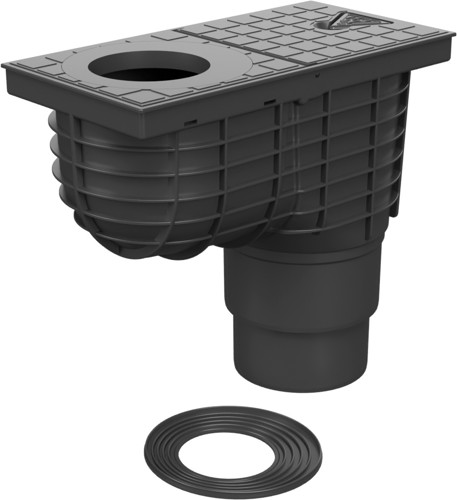 Levně Chuděj Lapač střešních splavenin spodní D110/D125; Standard KV110/120ST (Gajgr; Geiger) s volitelným odtokem; černý