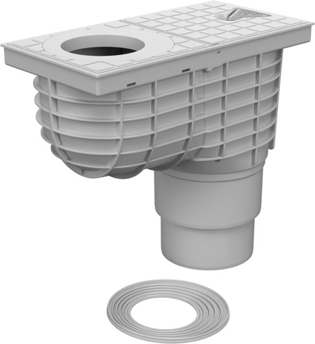 Levně Chuděj Lapač střešních splavenin spodní D110/D125; Standard KV110/120STS (Gajgr; Geiger) s volitelným odtokem; šedý