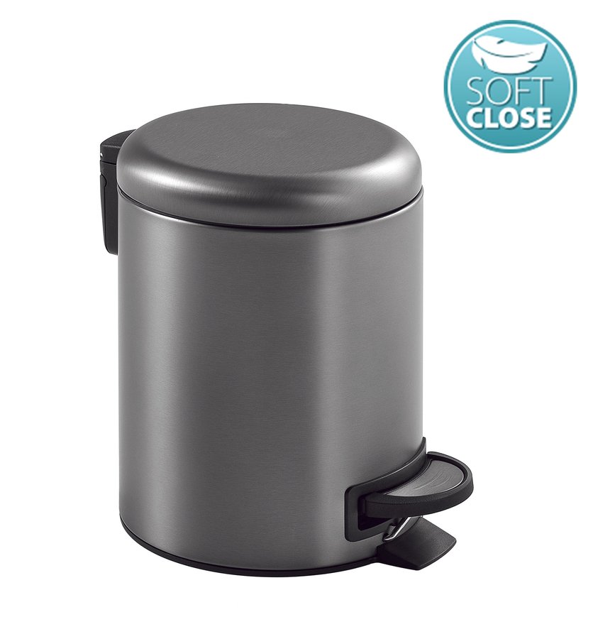 Levně Gedy POTTY odpadkový koš 5l, Soft Close, gun metal