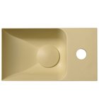 Levně Sapho PICCOLINO betonové umývátko 30,8x17cm, baterie vpravo, žlutá mat