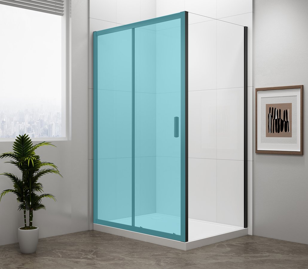 Levně Polysan EASY BLACK boční stěna 900mm, čiré sklo