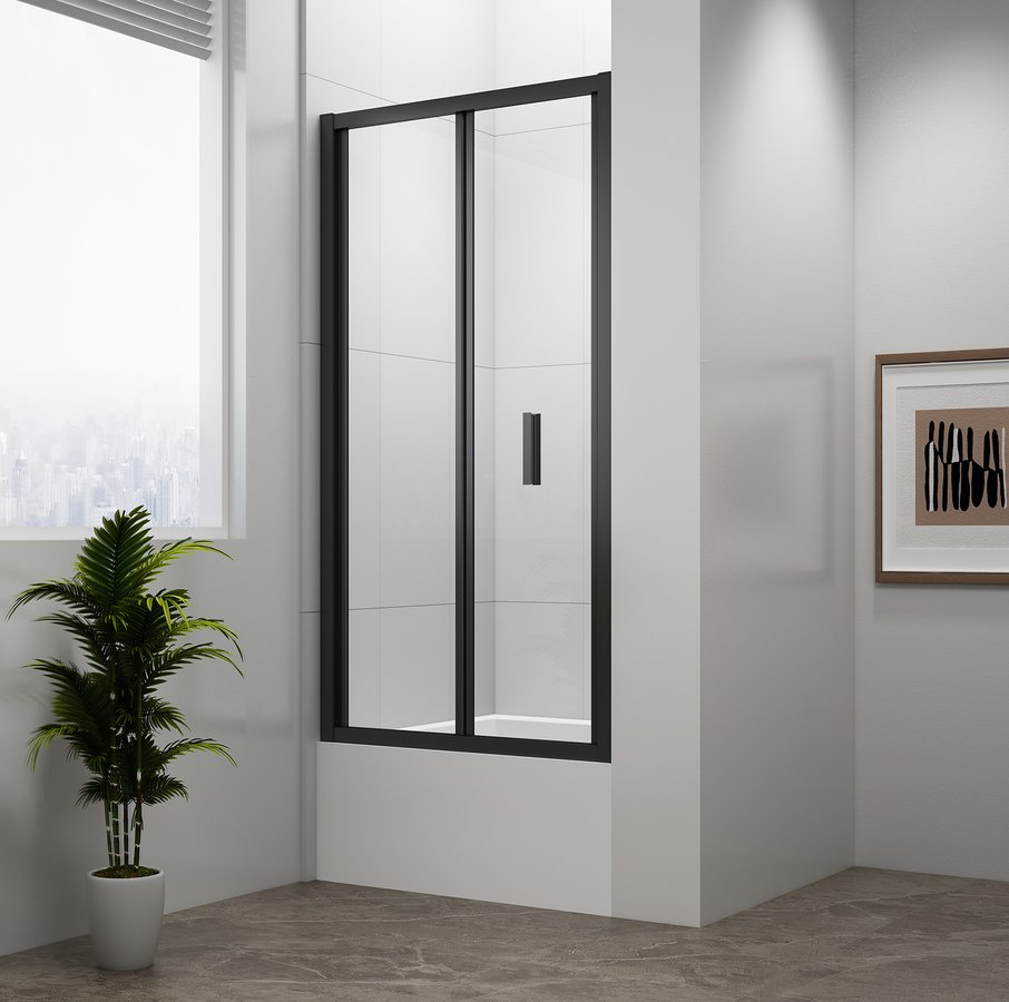 Levně Polysan DEEP BLACK sprchové dveře skládací 1000x1650mm, čiré sklo