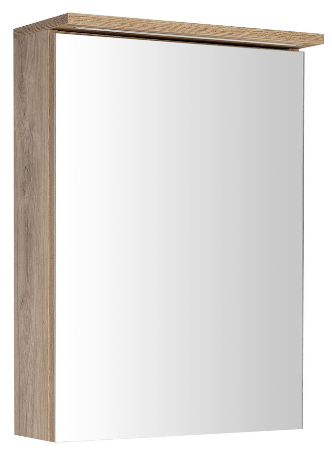 Levně Aqualine KAWA STRIP galerka s LED osvětlením 50x70x22cm, dub emporio