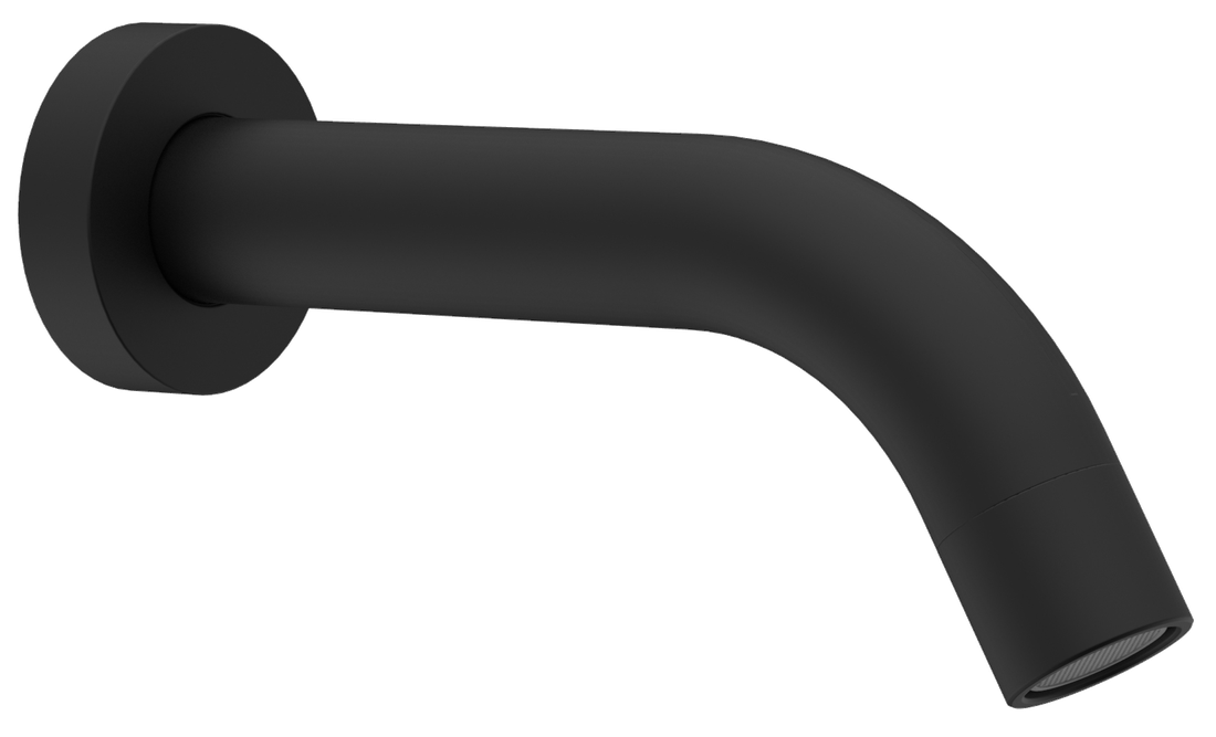 Sapho Nástěnná výtoková hubice, kulatá, 174mm, černá mat