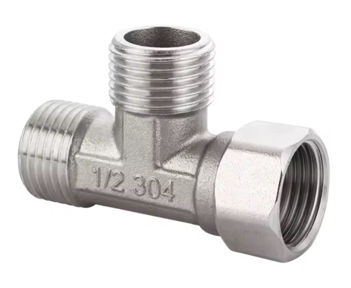 Eco produkty T-kus 1/2" s jednou otočnou maticí - T adaptér s maticí 1/2" x 1/2" x 1/2" nerez
