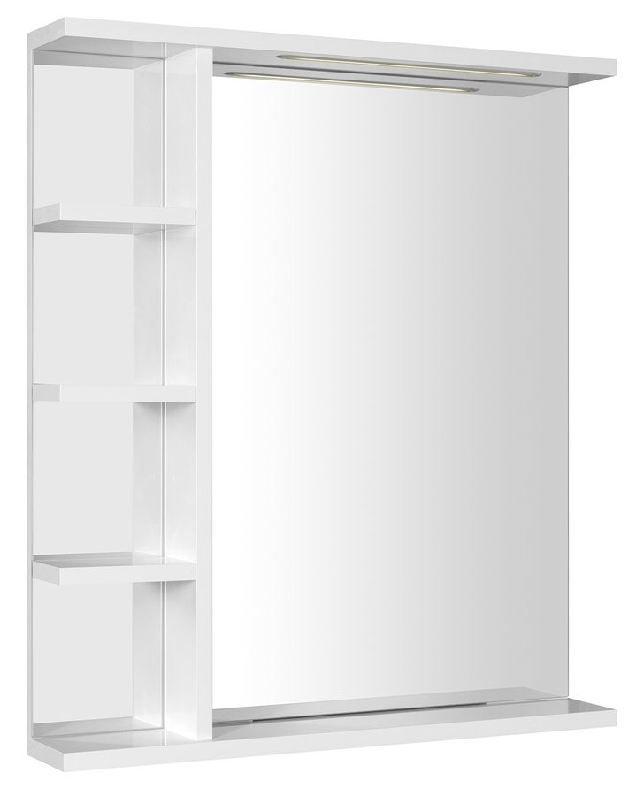 Levně Aqualine KORIN STRIP zrcadlo s LED osvětlením a policemi 60x70x12cm