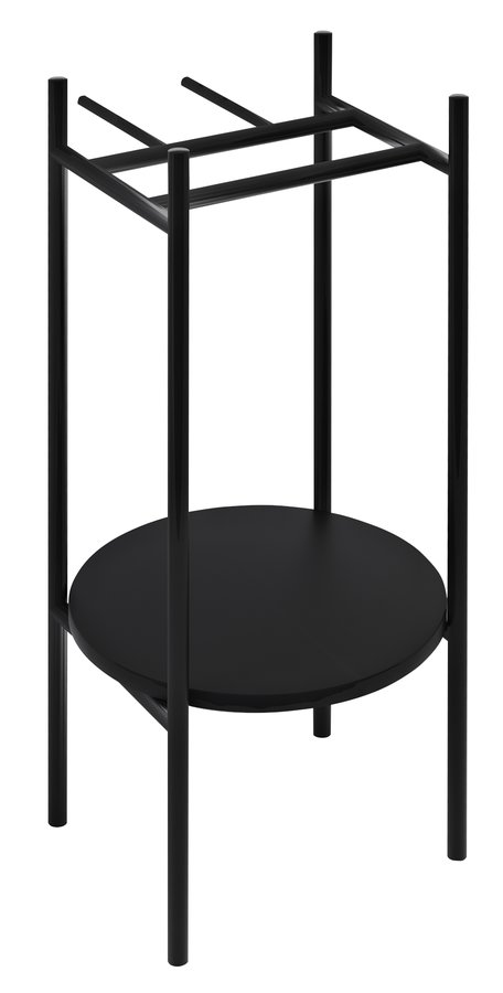Levně Sapho PUNO podstavec pod kulatá umyvadla 375x830x448xmm, černá