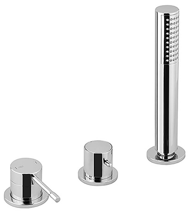 Sapho BLUE tříprvková baterie na okraj vany, chrom