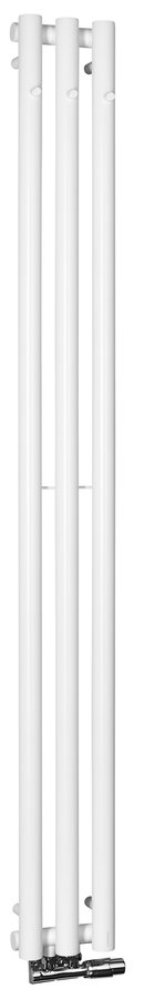 Levně Sapho PILON otopné těleso 196x1800mm, se třemi háčky pro ručník, bílá mat