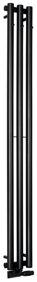 Levně Sapho PILON otopné těleso 196x1800mm, se třemi háčky pro ručník, černá mat