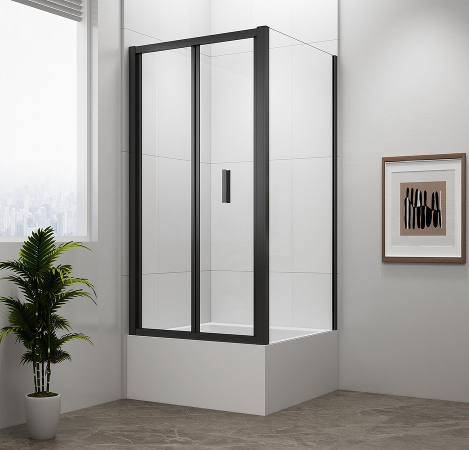 Levně Polysan DEEP BLACK obdélníkový sprchový kout 1000x750mm L/P varianta, čiré sklo