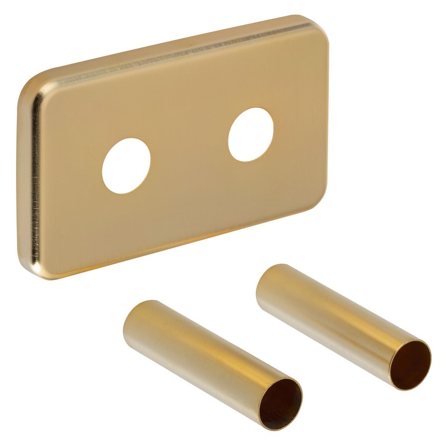Sapho Krycí rozeta obdélníková k připojení TWIN, zlato mat