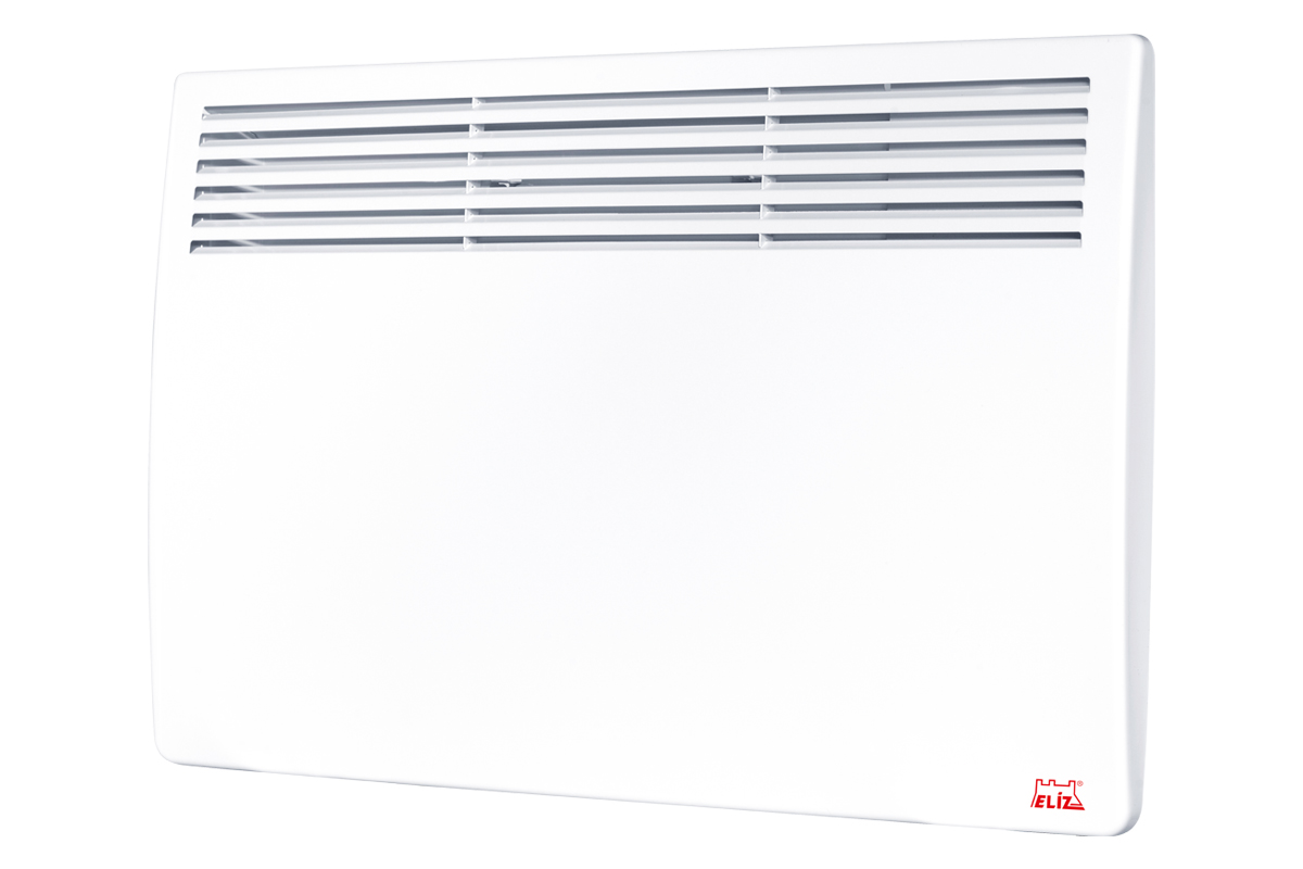 Elíz ECW 150 WIFI (1500W) Elektrický nástěnný konvektor s WIFI; příkon 750/1500 W; elektronické ovládání; týdenní časovač; 24 hodin. časovač; LED displej; dětská pojistka; automatické vypnutí při přehřátí nebo pádu ze zdi; nožičky v balení.