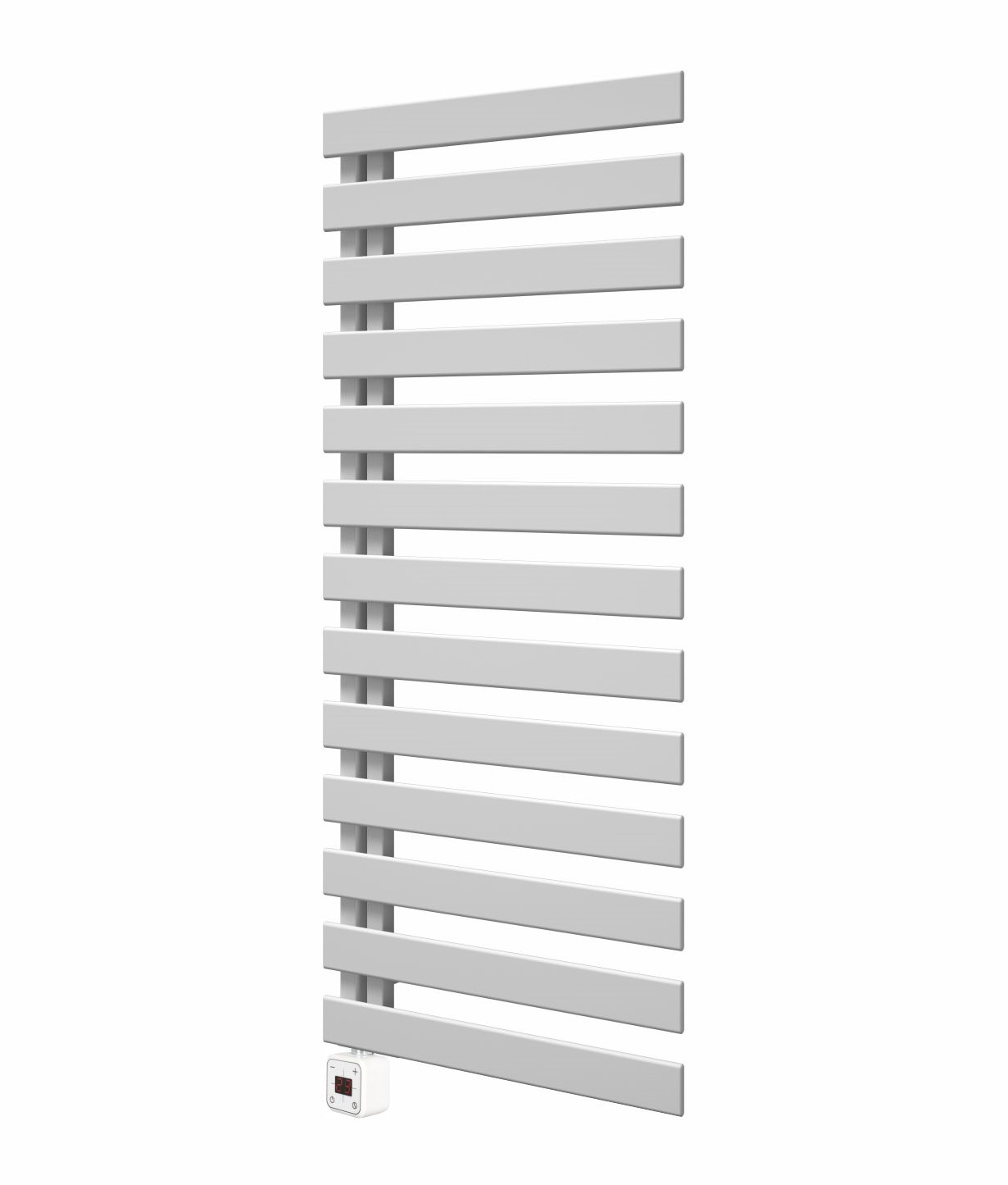 ELÍZ Elektrický koupelnový radiátor 60 x 139 cm; příkon 800 W; se zabudovanou topnou tyčí; elektronické ovládání; bílá barva (Elíz EBR 800 NP-W)