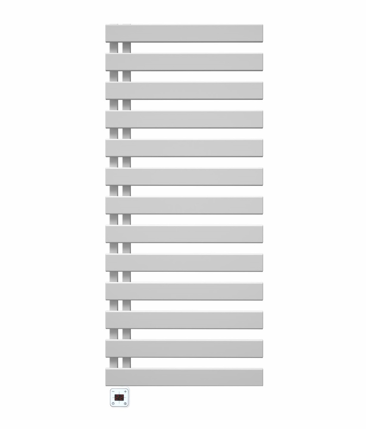 ELÍZ Elektrický koupelnový radiátor 60 x 139 cm; příkon 800 W; se zabudovanou topnou tyčí; elektronické ovládání; bílá barva (Elíz EBR 800 NP-W)