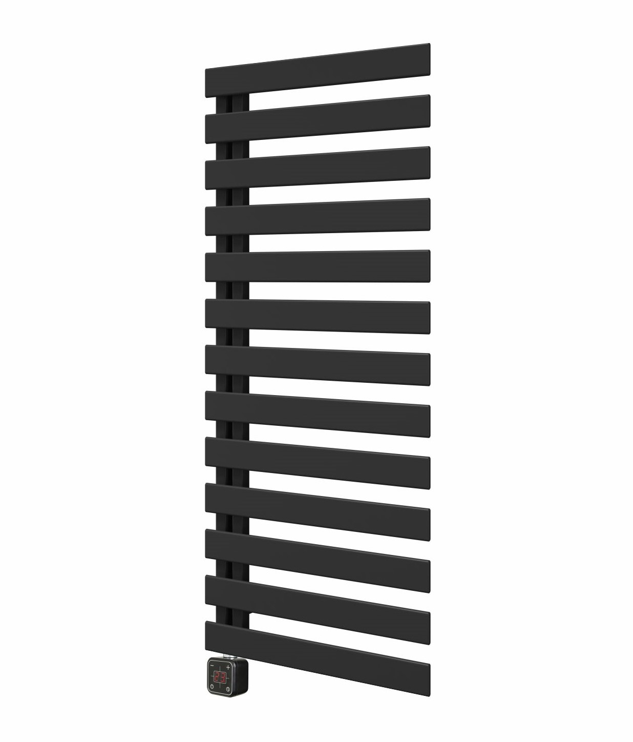 ELÍZ Elektrický koupelnový radiátor 60 x 139 cm; příkon 800 W; se zabudovanou topnou tyčí; elektronické ovládání; černá barva (Elíz EBR 800 NP-B)