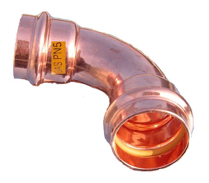 Levně Press měděný oblouk lisovací 28/90 FF - lisovací koleno 28 mm/90° FF pro vodu; topení a plyn