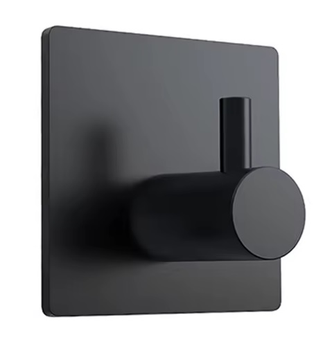 Eco produkty SQUARE HOOK BLACK samolepící háček hranatý, černá barva