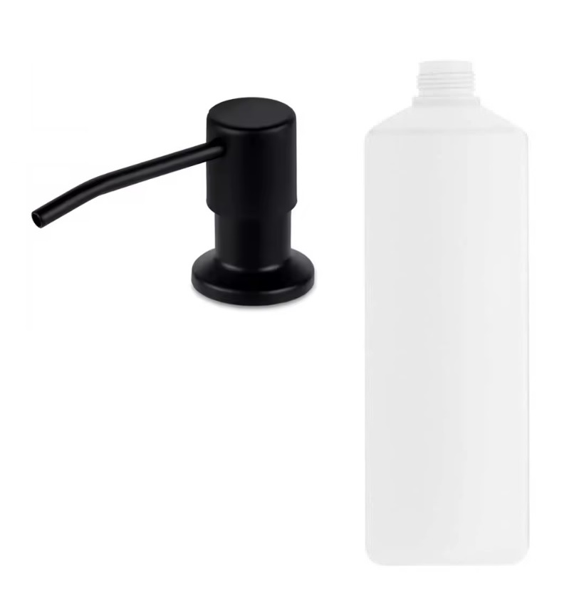Eco produkty PUMP BLACK 500 černý vestavěný dávkovač mýdla nebo jaru s nádobkou 500 ml